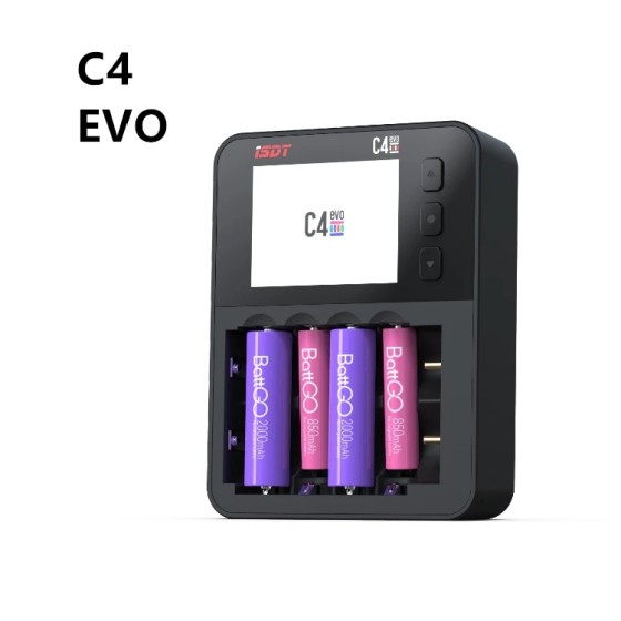 Nuevo cargador de batería inteligente ISDT tipo C QC3.0 salida para pantalla de visualización de batería de iones de litio AA AAA y prevención de incendios